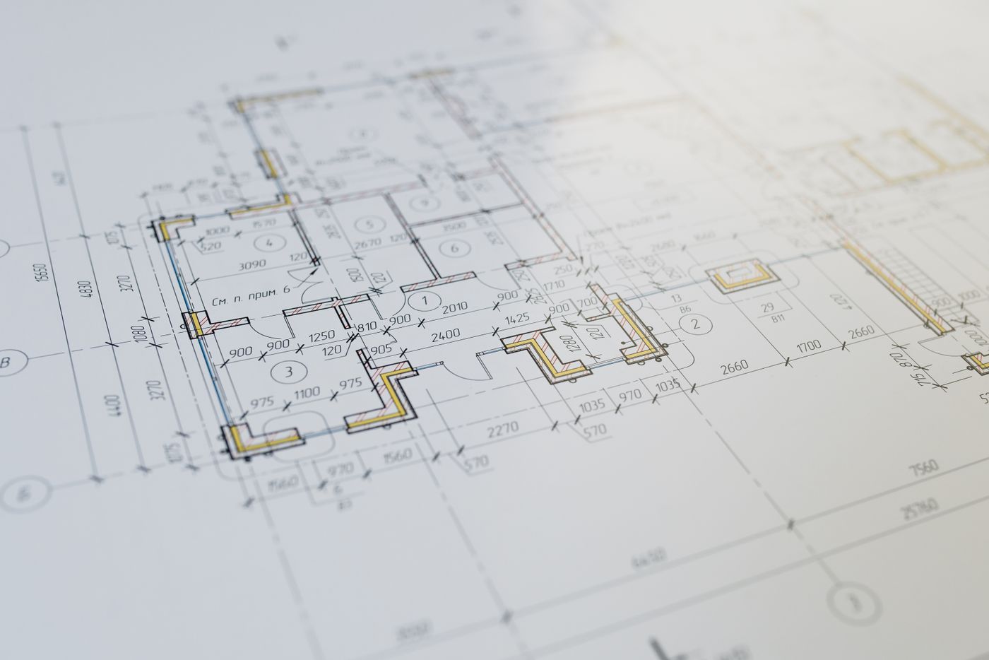 Architectural blueprint floor plan
